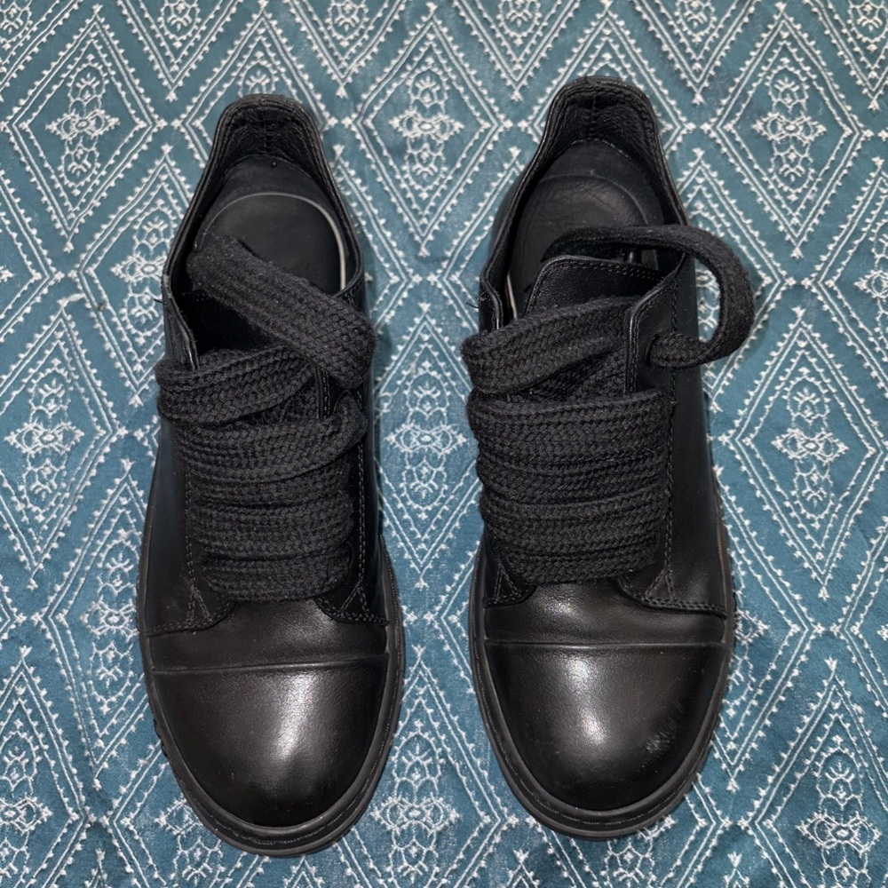 Black Rick Owens Lido Jumbo Laced Sneaker Low